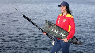 Soraya Hermida, va con la seleccin espaola de pesca submarina