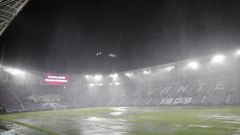 Las lluvias torrenciales impidieron el encuentro entre el Levante UD y el Athletic Club.