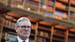 El primer ministro brit�nico, Keir Starmer, en el British Museum