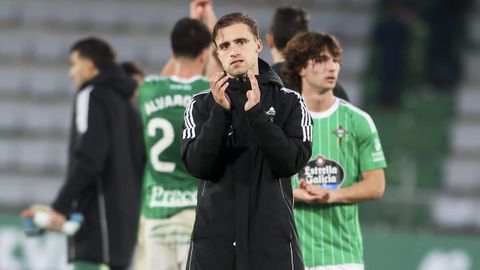 El berciano abri� la lata en Espi�edo en la victoria por 0-2 del Racing frente al Arenteiro.