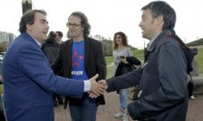 Negreira y Ferreiro, en su primer cara a cara en el inicio de la campa�a electoral . 