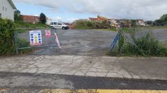 Entrada a la futura calle desde la carretera de Padri��n y que acabar� desembocando en la rotonda del Terraza en la calle Progreso, en Sanxenxo