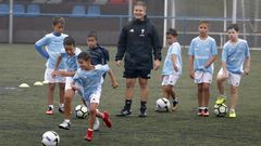 Un grupo de ni�os disfruta del Campus de Ver�n Fundaci�n Celta Cabreiro�, en la edici�n del 2018