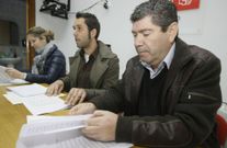 Llano, primero por la derecha, con Val Alonso y Lara M�ndez. 