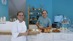 Romina Molinero y Daniel Duarte en la pasteler�a Moli, ubicada en el n�mero 93 de la calle Progreso