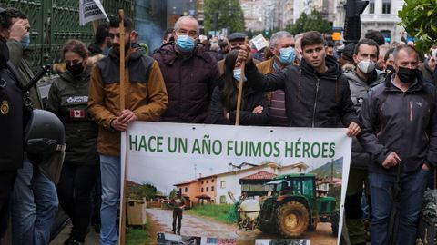 Manifestaci�n de Asturias Ganadera en Oviedo