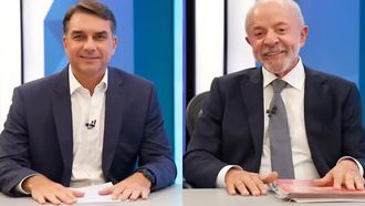 Fl�vio Bolsonaro y Lula da Silva