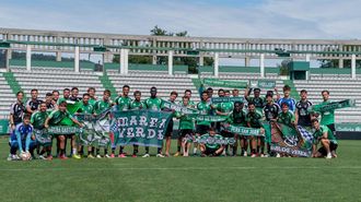 Foto de familia del Racing Club Ferrol en A Malata.