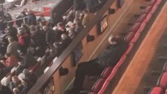 Quini durante el descanso del partido ante el C�diz