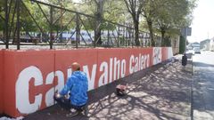 Mural de homenaxe a Carvalho Calero en Fingoi, Lugo