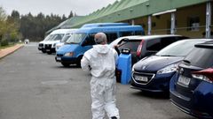 Proceso de fumigaci�n en Lamastelle el pasado jueves