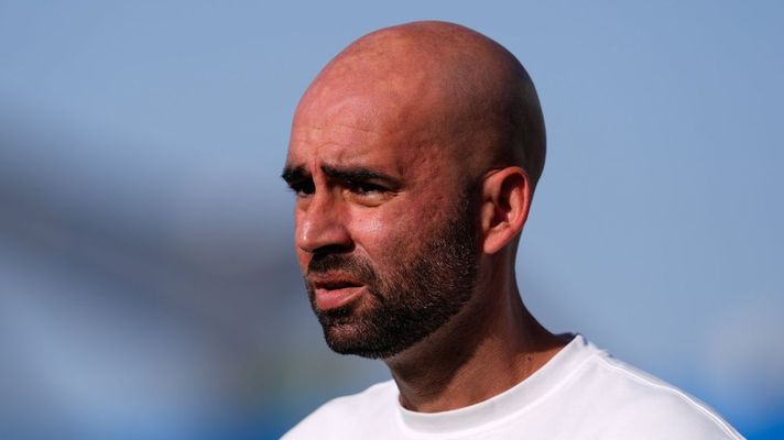 El entrenador del Celta, Claudio Gir�ldez, en el partido frente al Omonia del pasado mi�rcoles.
