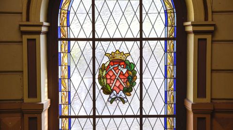 Vidriera del pazo de Lourizán