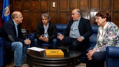 Un momento de la reuni�n de esta ma�ana en Ourense