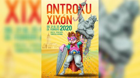El cartel del Antroxu de Xix�n 2020