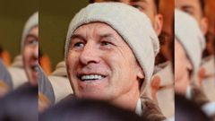 Franco Baresi, el pasado domingo, en el palco de San Siro.