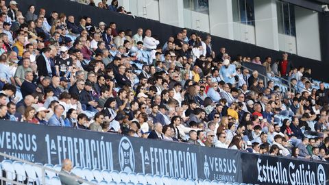 Aficionados celtistas, en un partido de liga del Celta Fortuna esta temporada.