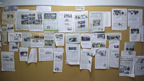 Mural con algunas de las publicaciones en medios sobre la Formaci&oacute;n Profesional