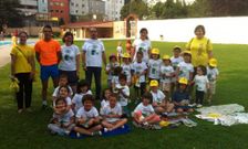 Los ni�os participaron en la presentaci�n de la campa�a de respeto al entorno y limpieza.