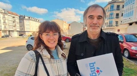 Los ediles nacionalistas de Vimianzo Lorena Su�rez y Benjam�n Queiro.