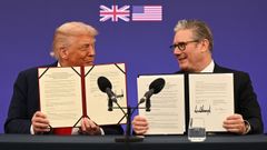 Trump con el primer ministro britnico, Keir Starmer