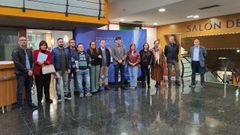 Foto de familia de la junta rectora del Instituto Asturiano de Prevencin de Riesgos Laborales presidida por el consejero de Ciencia, Industria y Empleo, Borja Snchez (sexto por la derecha en la imagen)