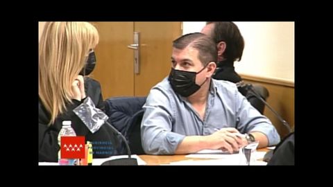 Captura de video del acusado C�sar Rom�n, el Rey del Cachopo, mientras comparece en una nueva sesi�n de su juicio por el asesinato de Heidi Paz, este jueves, en la Audiencia Provincial de Madrid