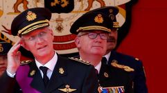 El pr�ncipe Laurent a la derecha del rey Felipe
