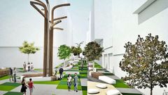 Recreaci�n de la reforma de la calle Alcalde Marchesi, en A Coru�a