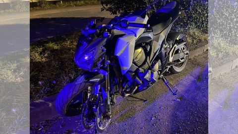 Estado de la motocicleta despu�s del accidente en la AS-17