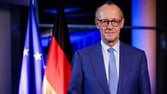 El canciller alem�n, Friedrich Merz, en una imagen de su discurso de A�o Nuevo que se emitir� esta tarde.