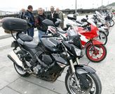 Los moteros se citaron en Viveiro convocados por el Motoclub Punta Norte.  