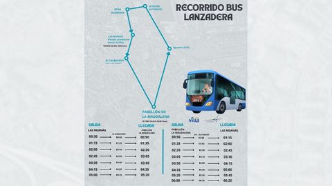 Recorrido del autob�s lanzadera de Nochevieja
