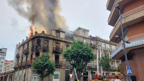 Incendio en un edificio de As Caldas