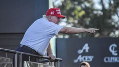 Trump saluda a sus seguidores en Nueva Jersey