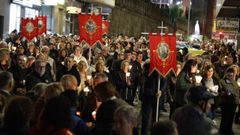 Procesi�n de las antorchas con la Virgen de F�tima en Ourense