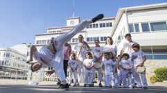 Abad�, en una exhibici�n en la Praza, a�o 2019