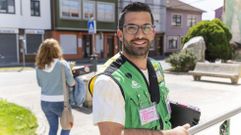 Pablo Su�rez, vendedor de la ONCE en Coristanco