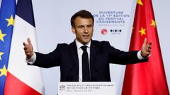 El presidente franc�s, Emmanuel Macron, en Pek�n.
