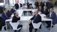 Una de las reuniones mantenidas en La Molinera para abordar la financiaci�n del proyecto, con representantes de varias administraciones.