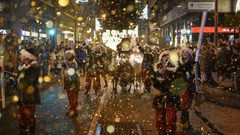 Desfile de de Pap� Noel por el centro de Ourense