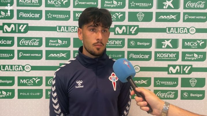 El futbolista del Celta Yoel Lago, tras el partido ante el Elche.