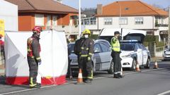 Atropello mortal ocurrido en Carballo, el municipio gallego con m�s accidentes de este tipo.