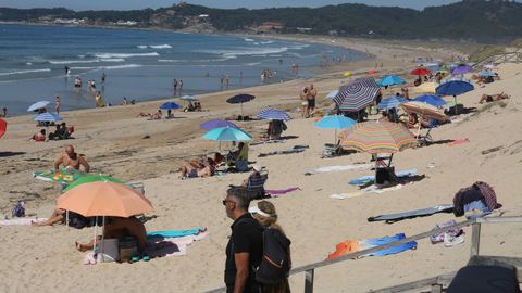Ambiente en la playa de A Lanzada