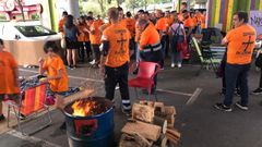 Acampada contra el cierre de Vesuvius