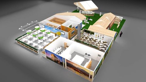 Infografa con el diseo con el que Asturias desembarca en Fitur 2019