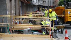 Las obras de emergencia en la avenida de Portugal comenzaron hace dos meses.