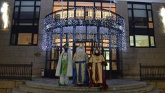 Visita de los Reyes Magos, el pasado a�o, al Ayuntamiento de B�veda