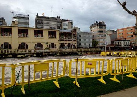 Imagen tomada esta semana de las obras inconclusas en Sada.