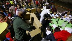 Cena comunitaria de Navidad en Cocorote.